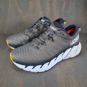 Hoka One One Gaviota 3 Grey Blue Running Shoes Sneakers Men's Size 10D